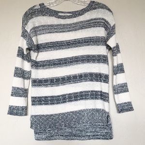 Loft Marled Knit Striped Sweater sz XS